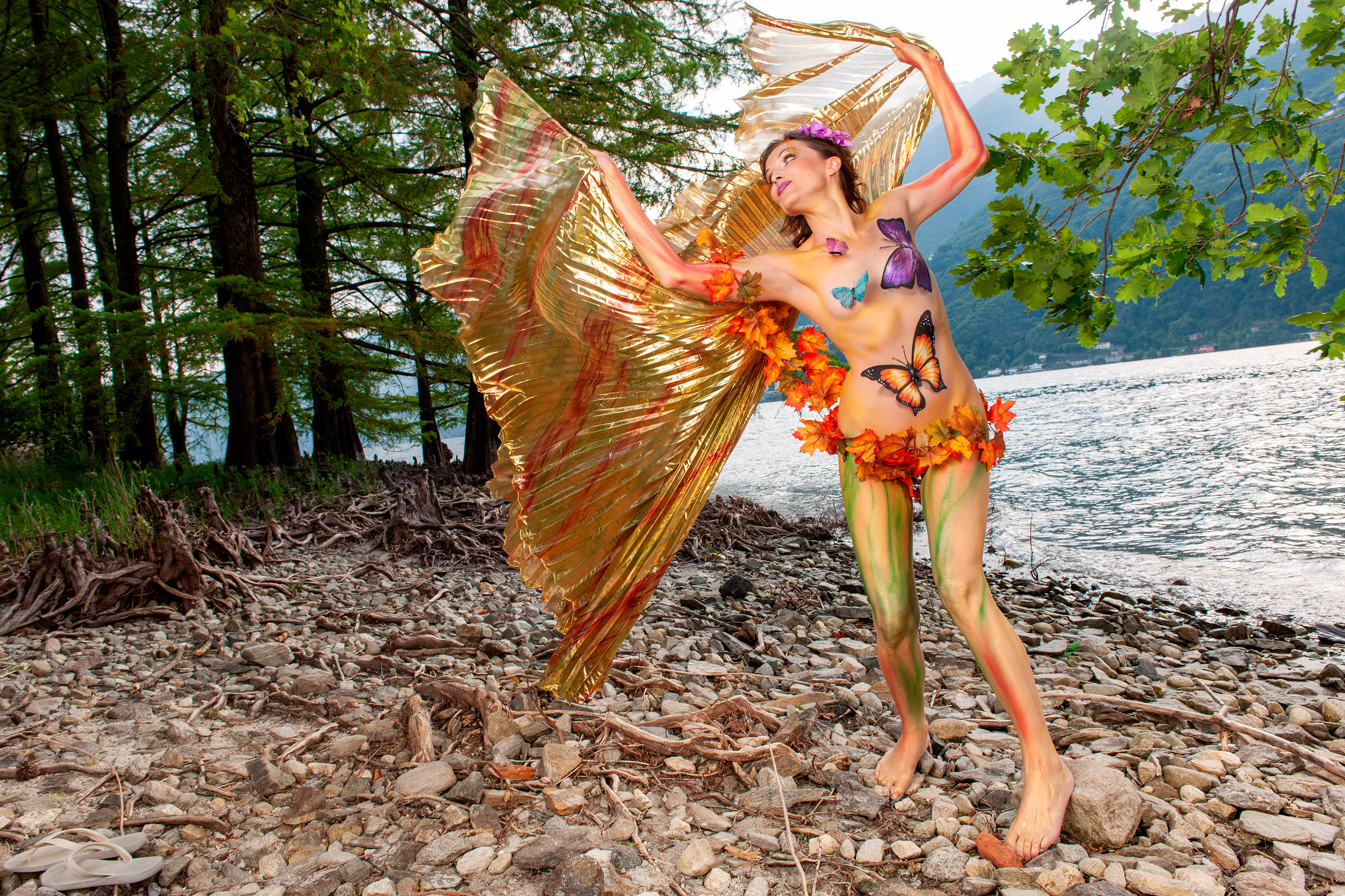 Progetto farfalle body painting sulle isole di brissago 2012 9